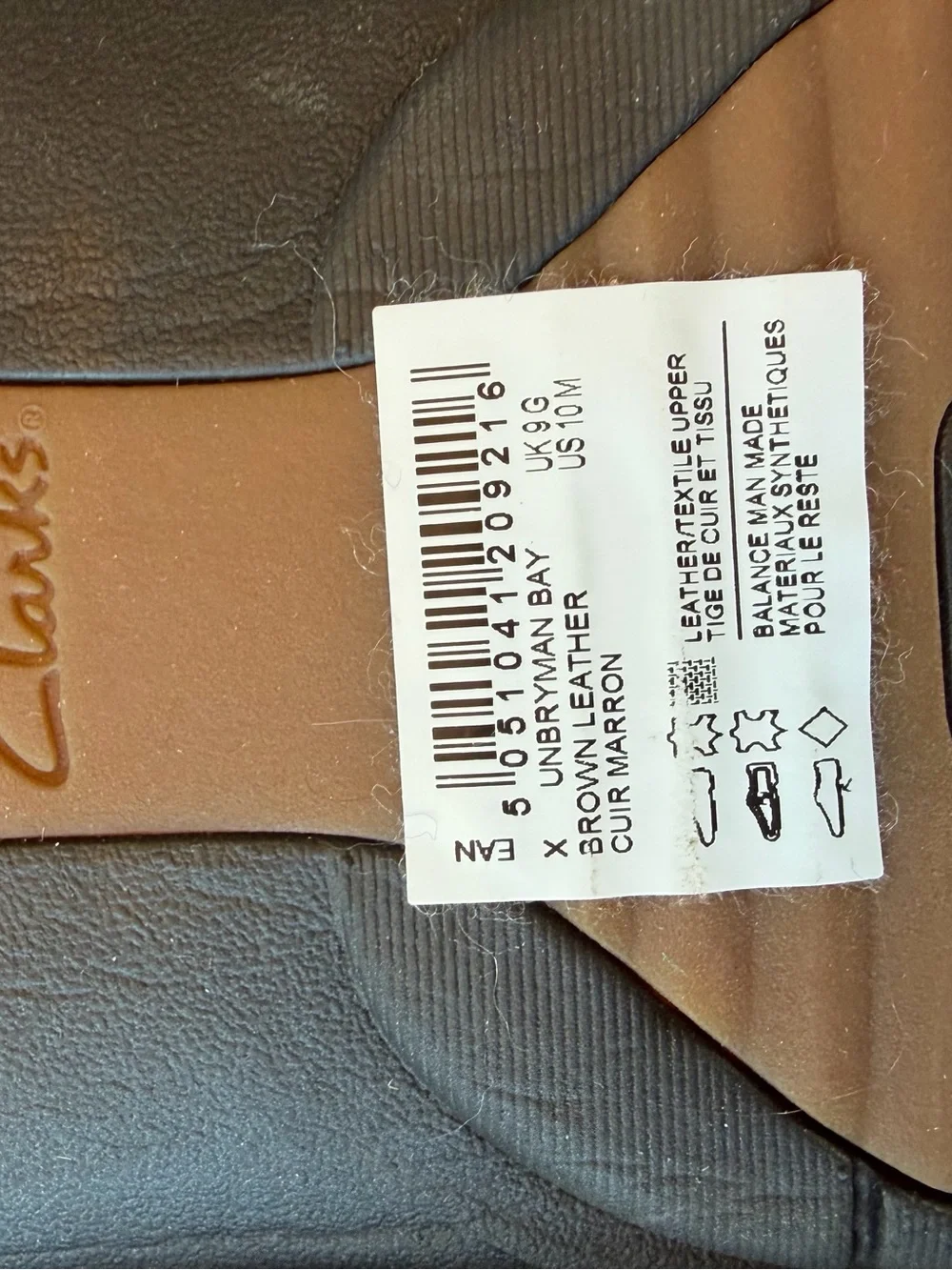 Men's Clarks Brown Leather Closed-Toe Fisherman Sandals